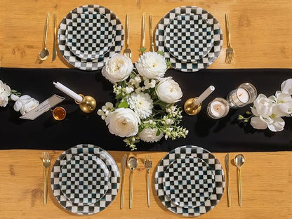 U-QE 20PCS Black Plastic Plates - Image 9