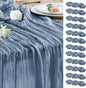 Cheesecloth Table Runner Dusty Blue 10FT Boho Gauze, 12 Pack | 120 Inch Cheese by Wokceer