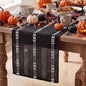 Artoid Mode Black Farmhouse Embroidered Hollow Table Runner, Seasonal Halloween by ArtoidMode