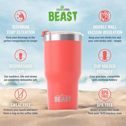 Beast 40 oz Tumbler Stainless Steel Vacuum Insulated Coffee Ice Cup Double Wall - Image 6