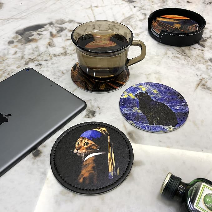 Cat Art Coasters for Drinks - Image 4