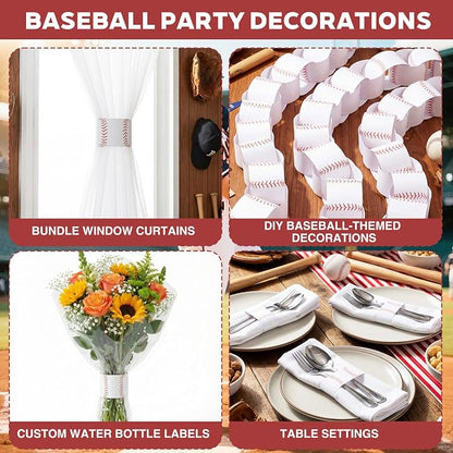 FoldTier 300 Pcs Baseball Paper Napkin Rings Bulk Disposable Sports Napkin - Image 4