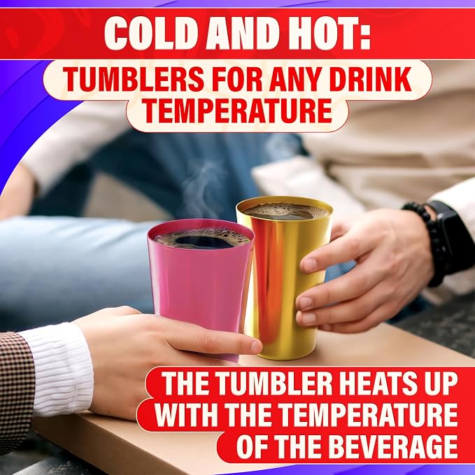 Retro Style Aluminum Cups 15 oz Set of 6 - Image 8