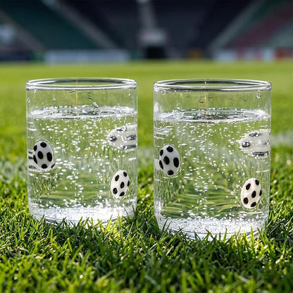 SiliFine 2 Pcs Soccer Icon Juice Glasses, 14oz Ball Sport Stemless Wine - Image 5