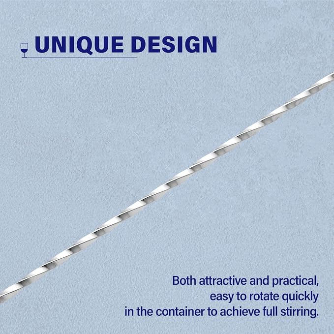 Bar Spoon Cocktail Mixing Stirrers, 12” Long Handle, Long Drink Spoons - Image 4