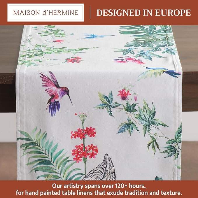 Maison d' Hermine Table Runner 100% Cotton 14.50" x 72" | Table Runners 72 - Image 2