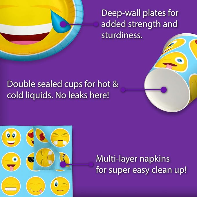 Emojis Birthday Themed Party Supplies - Image 5
