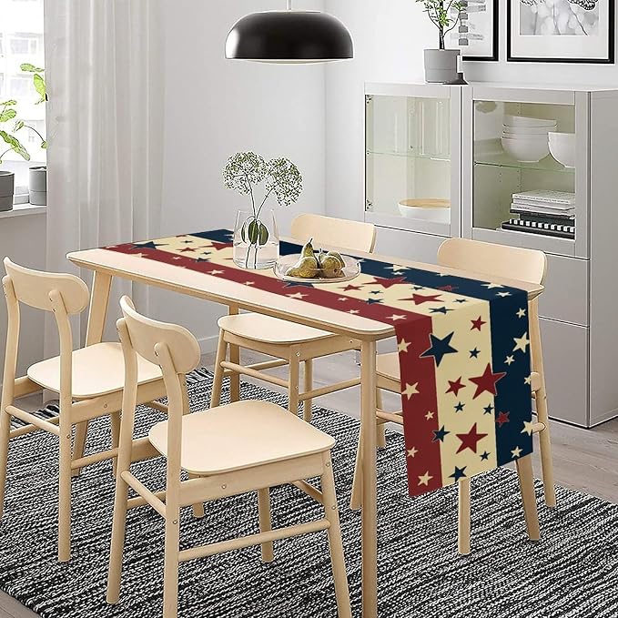Memorial Day Table Runner, 4th of July American Patriotic Independence Day - Image 3