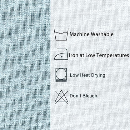 Hiasan 2 Pack Faux Linen Rectangle Tablecloth - Wrinkle and Stain Resistant Washable Table Cloth for Kitchen Dining Room Holiday Table Cover for Dinner, Lux Slate Blue, 70 x 120 Inch