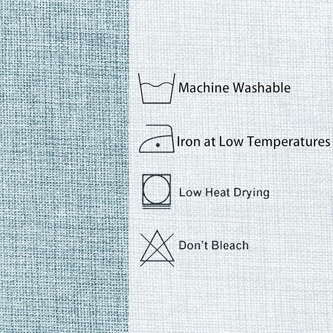 Hiasan 2 Pack Faux Linen Rectangle Tablecloth - Wrinkle and Stain Resistant Washable Table Cloth for Kitchen Dining Room Holiday Table Cover for Party Dinner, Lux Slate Blue, 60 x 120 Inch