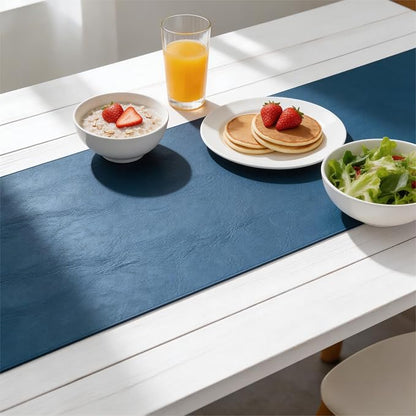 Double-Sided Faux Leather Table Runner, Waterproof Heat Resistant Non-Slip - Image 2