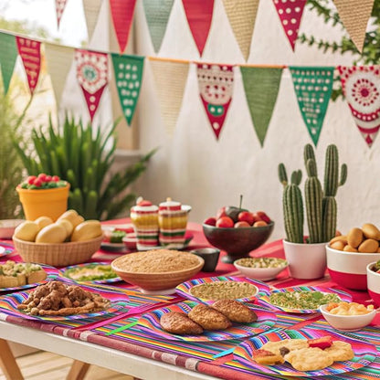 96 Pieces Mexican Fiesta Party Tableware Set - Image 5