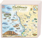 California Central Coast Ceramic Coaster with Cork Base - Set of 4