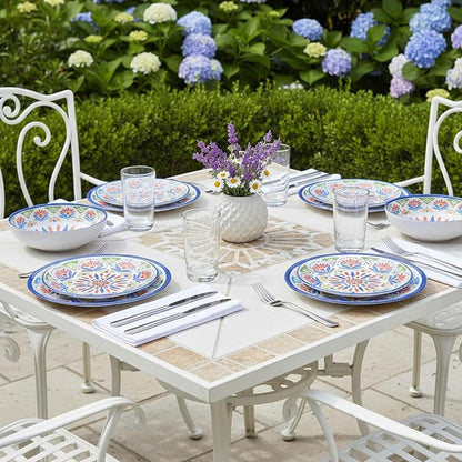 Dinnerware Set 12Pcs Melamine Plates and Bowls | Wedding Gift, Floral Pattern - Image 7