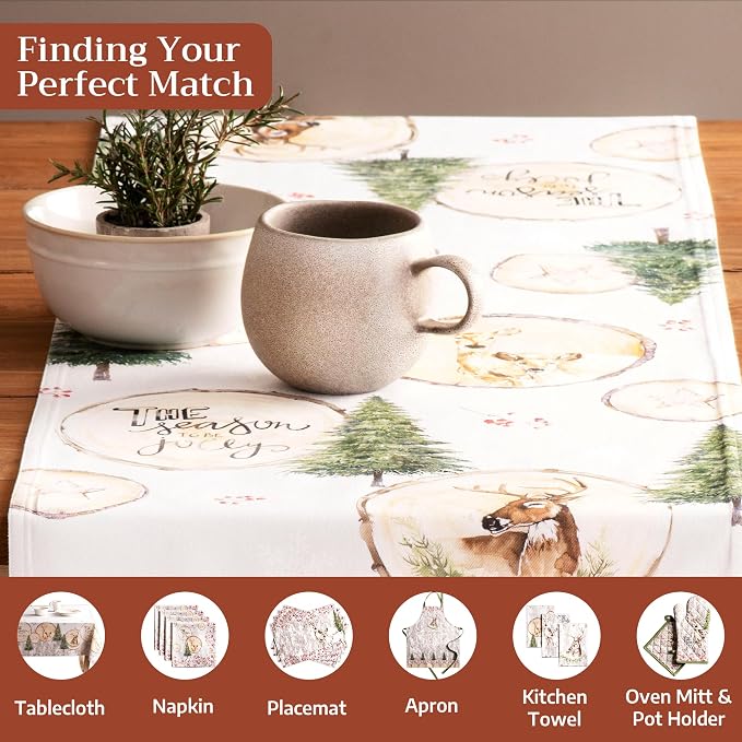 Maison d' Hermine Table Runner 100% Cotton 14.50" x 108" | Table Runners 108 - Image 4