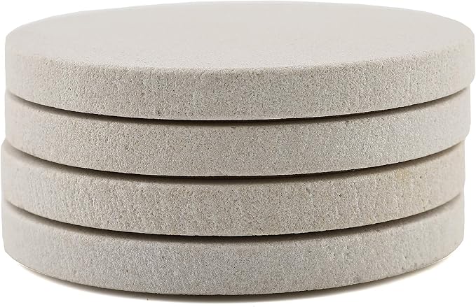 Thirstystone Round Natural Sandstone Coaster 4 Pack | 4" Diameter, Protective - Image 4