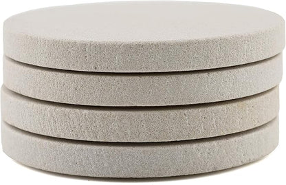 Thirstystone Round Natural Sandstone Coaster 4 Pack | 4" Diameter, Protective - Image 4