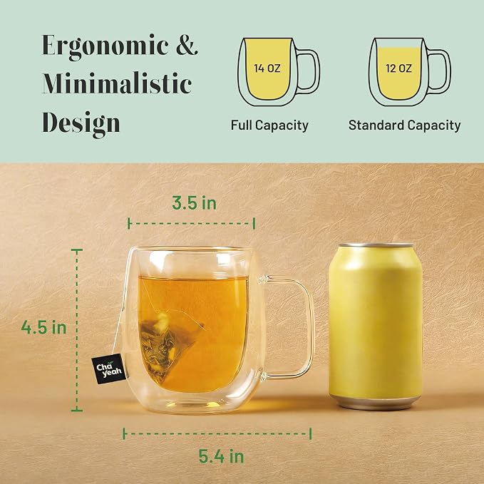 Double Wall Glasses, 14 OZ Insulated Mugs - Image 3