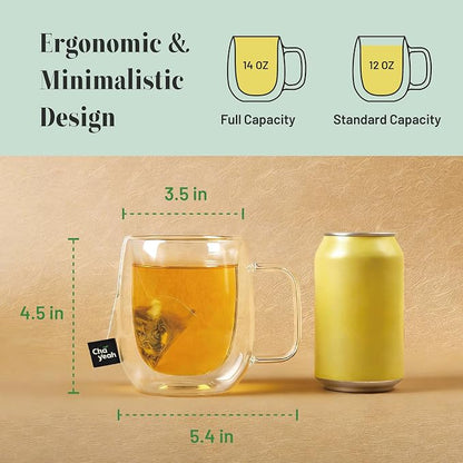Double Wall Glasses, 14 OZ Insulated Mugs - Image 3