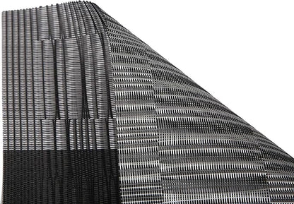 SHACOS Table Runners Woven Vinyl PVC Table Runners 12 x 90 inch Wipeable Heat Resistant Runner for Tables Countertop Indoor Outdoor, Bamboo Ombre Black and Gray