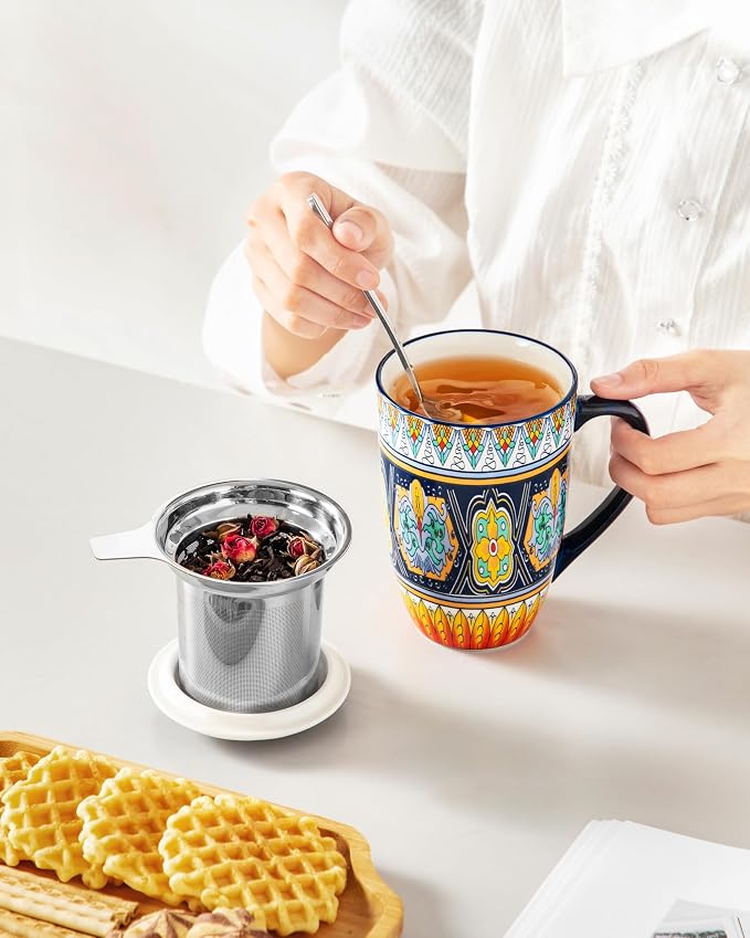vancasso 18 Oz Tea Infuser Mug - Image 7