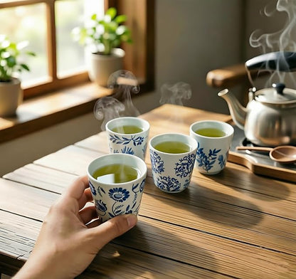 6 oz Chinese tea cups, Ceramic Coffee Cup, No Handle Teacup Matcha Mug - Image 9