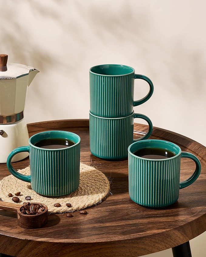 famiware Coffee Mug Set for 6, Star 12 oz Catering Mugs Cup Set - Image 3