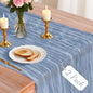 2 Pack Cheesecloth Table Runner, 120 Inch Dusty Blue Table Runner by Unknown