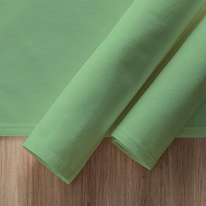 Calicot Placemats Set of 6 100% Cotton Washable Cloth Place Mats, Reusable Table Mats for Spring/Summer & Thanksgiving Christmas Decorations Kitchen Dining Party Wedding (Fair Green, 13" x 19")