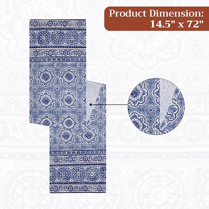 Maison d' Hermine Table Runner 100% Cotton 14.50" x 72" | Table Runners 72 - Image 7