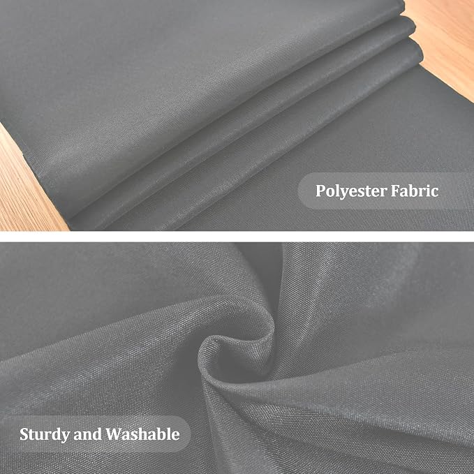 Wolkemer Farmhouse Grey Table Runner Dining Table Runners 48 Inches Long | - Image 4