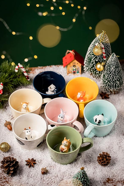 DIHOclub Bear Ceramic Cup Hidden 3D Animal Inside Mug, Cute Cartoon Handmade - Image 7