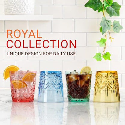 Bravario Royal Plastic Drinking Glasses, 13 oz Set of 6, Plastic Cups Reusable - Image 2