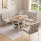 VFK 3 Piece Dining Table Set, 51 Inch Modern Kitchen Folding Breakfast Table with Right Seat Storage Corner Stools and Dining Chairs for Home Dining Room Furniture