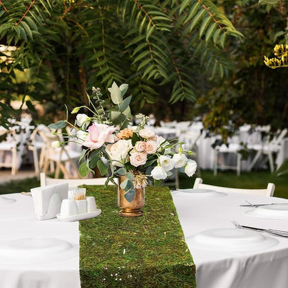 Dried Moss Table Runner Preserved Moss Mat Artificial Green Moss Roll - Image 2