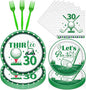 Rakuto Golf 30th Birthday Party Decorations 96PCS Plates Napkins Forks | Golf by Rakuto