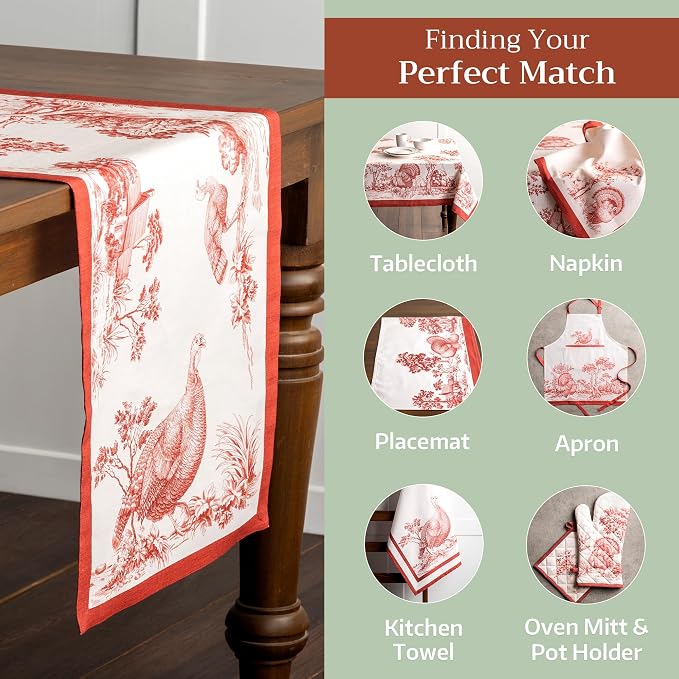 Maison d' Hermine Table Runner 100% Cotton 14.50" x 72" | Table Runners 72 - Image 5