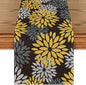 Artoid Mode Gold Black Silver Dahlia Floral Pinnata Fall Table Runner, Seasonal by ArtoidMode