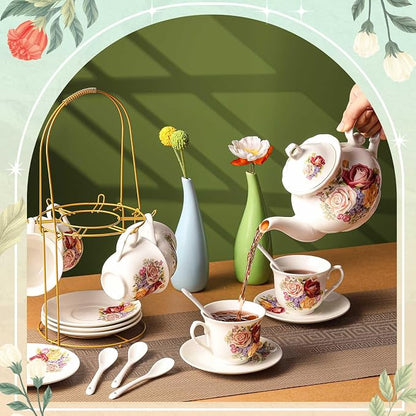 Zhehao 20 Pcs Porcelain Tea Set - Image 6
