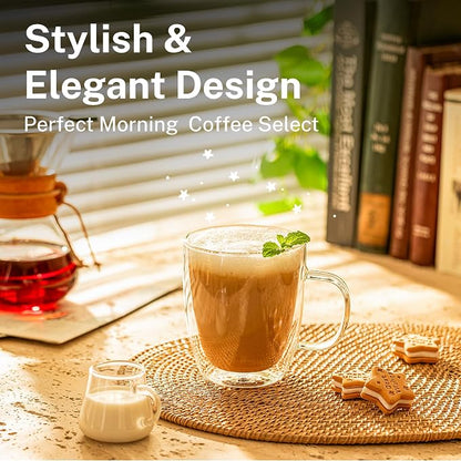 Sweese 12.5oz Borosilicate Glass Coffee Mugs Set of 4 - Image 5