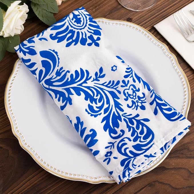 Efavormart 5 Pack Damask Flocking Taffeta Napkins - Image 4