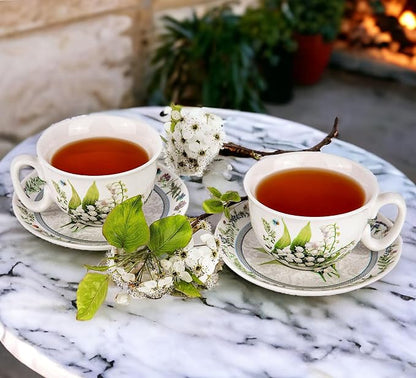 STP GOODS Bone China Tea/Coffee Cup and Saucer in Gift Box Tea Cup and Saucer - Image 2