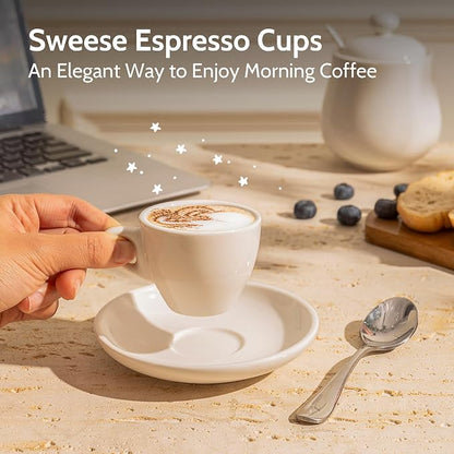 Sweese 4oz Porcelain Espresso Cups - Image 5