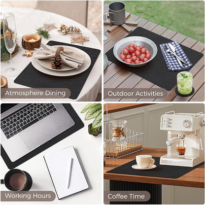 NCUE Vinyl Placemats Set of 8, Heat Resistant, Nonslip Faux Leather Waterproof - Image 6