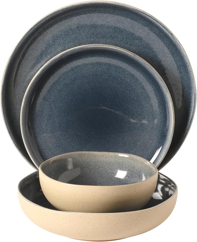 Gibson Elite Manila Bay 16-Piece Stoneware Dinnerware Set, Service - Image 7