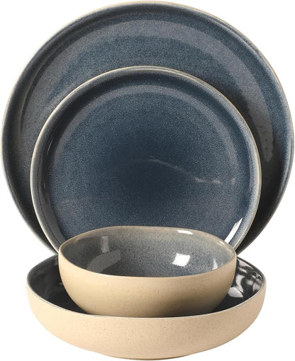 Gibson Elite Manila Bay 16-Piece Stoneware Dinnerware Set, Service - Image 7