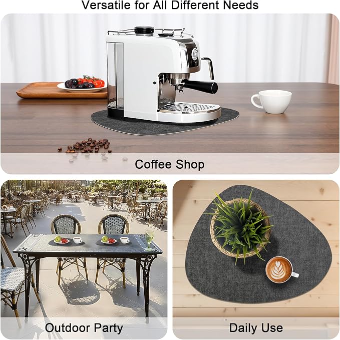 Faux Leather Placemats Set of 6, Dual Sided - Image 6