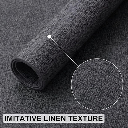 homing Faux Leather Heat Resistant Placemats 4 Packs, Waterproof Wipeable Dining PU Place Mats for Indoor & Outdoor, Easy to Clean, Charcoal