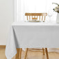 JIUZHEN Square Table Cloth Faux Linen Farmhouse Tablecloth Wrinkle & Stain Resistant Table Cover for Kitchen Dining, Holiday Party Dinner, White, 70 x 70 Inch