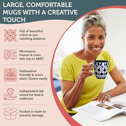 Annovero Large Coffee Mug Set of 6 - Image 4